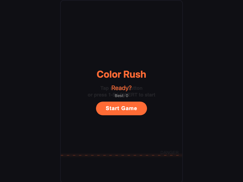 Color Rush gameplay showing dynamic obstacle patterns and speed changes during gameplay